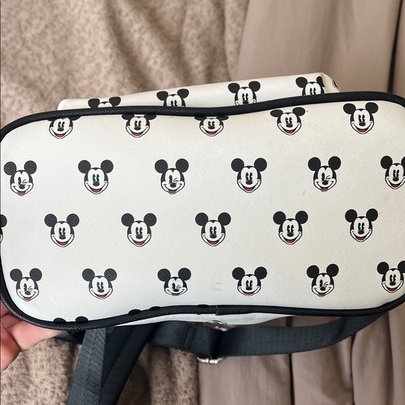 Loungefly White Mickey Mouse Pattern Mini Backpack - Picture 6 of 6